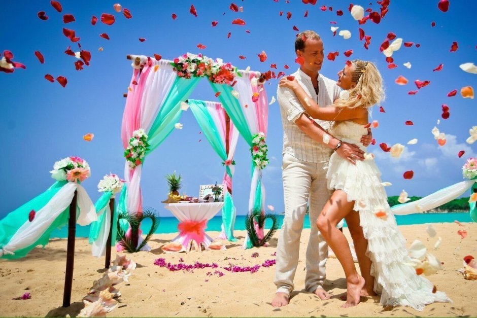 Тематика свадьбы на пляже