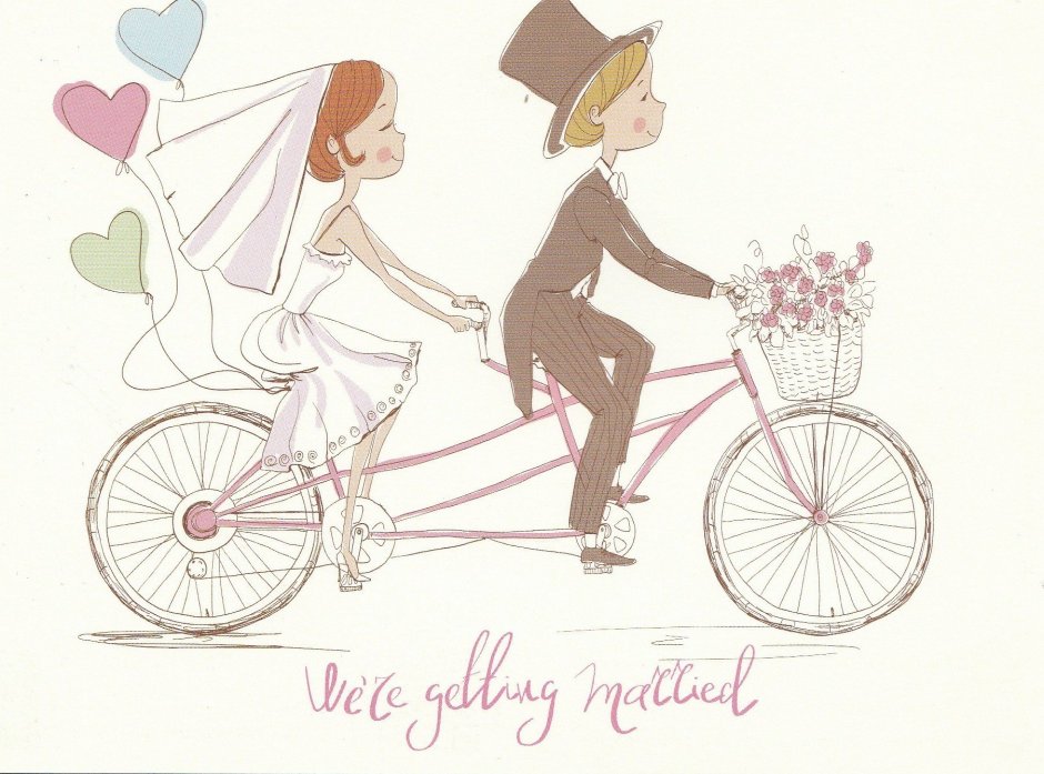 С днем свадьбы велосипеды