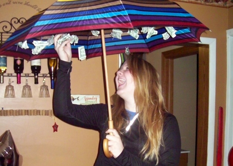 Сюрприз , зонтом