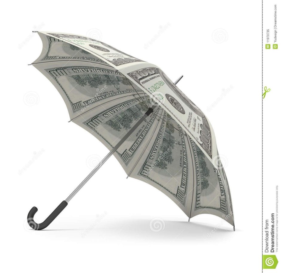 Деньги мешок с зонтом