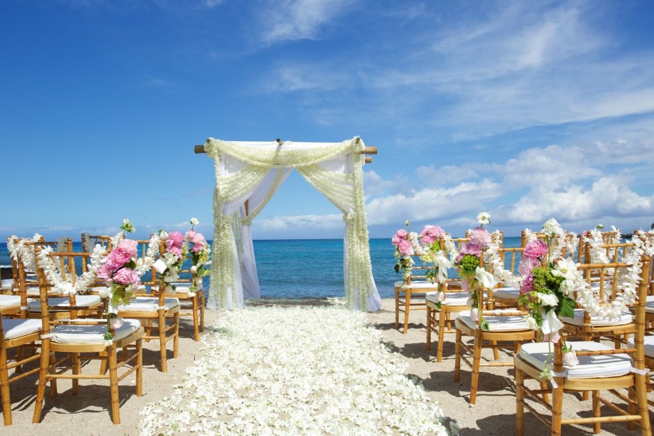 Гавайи свадьба на берегу