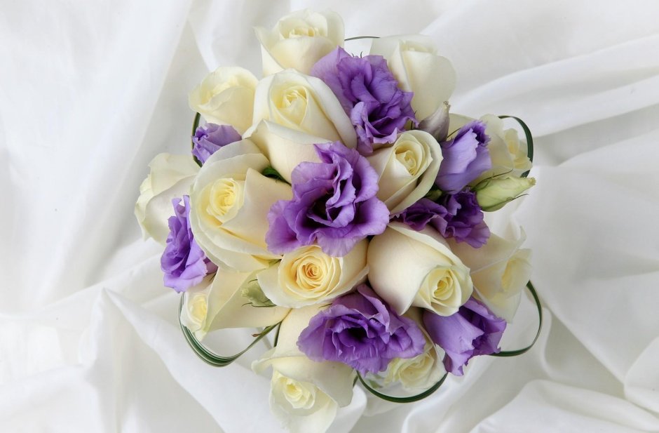 Бело фиолетовые цветы