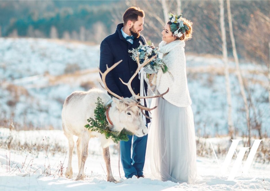 Современная свадьба зимой