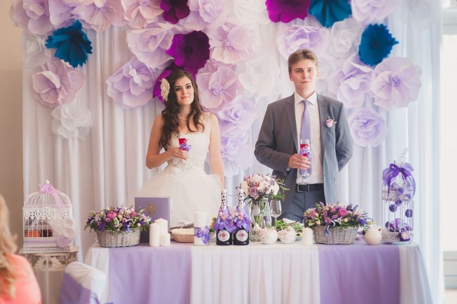 Свадьба в фиолетовых цветах