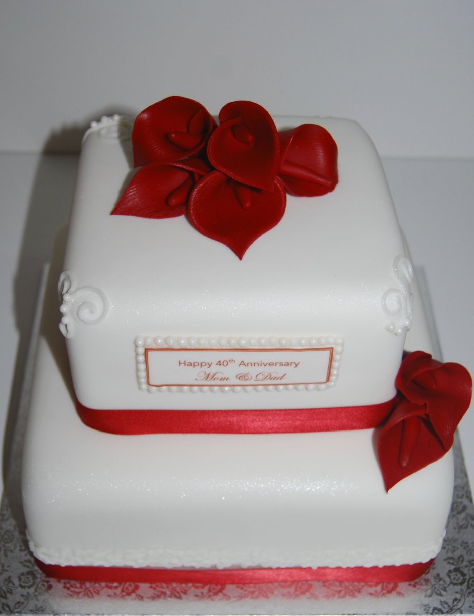 Торт на день свадьбы 40 лет