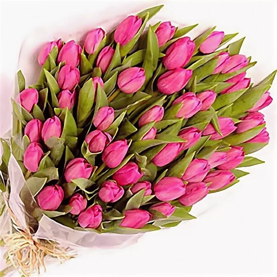 Букет тюльпанов с 8 марта открытка