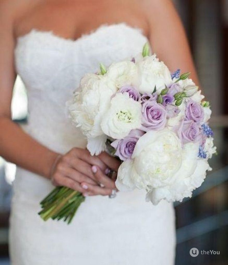 Фиолетовые пионы букет невесты