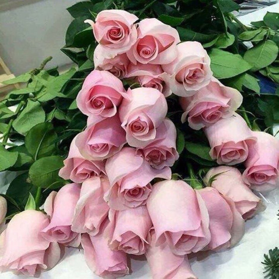 Букет красивых розовых роз