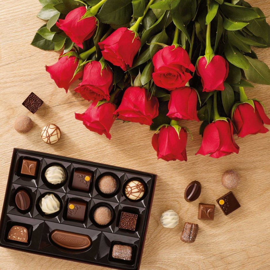 Цветы шоколад конфеты