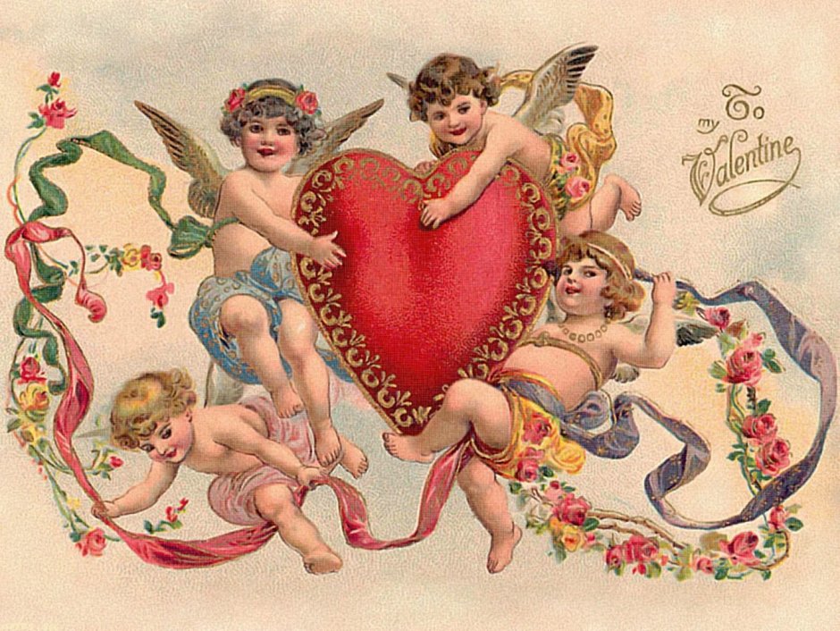 Старые открытки с днем Святого Валентина