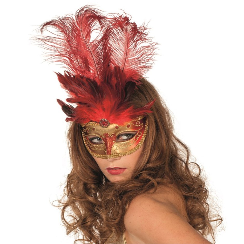 Венецианская маска с перьями