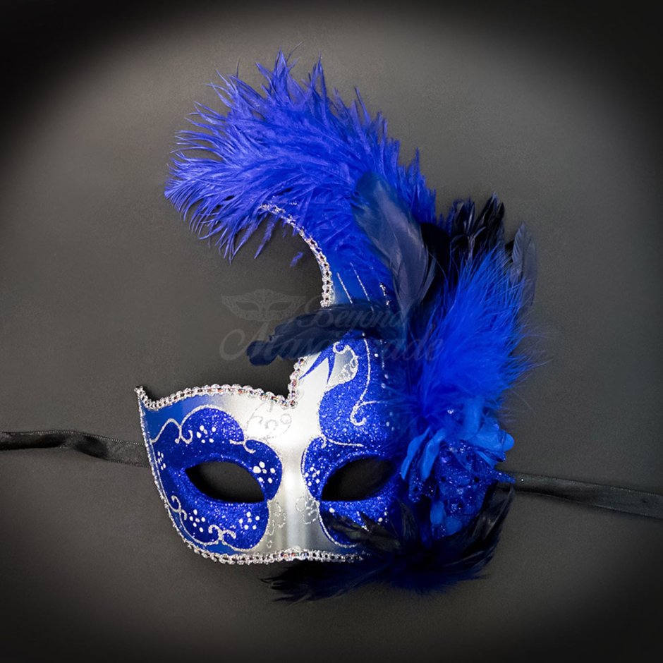 Синяя венецианская маска