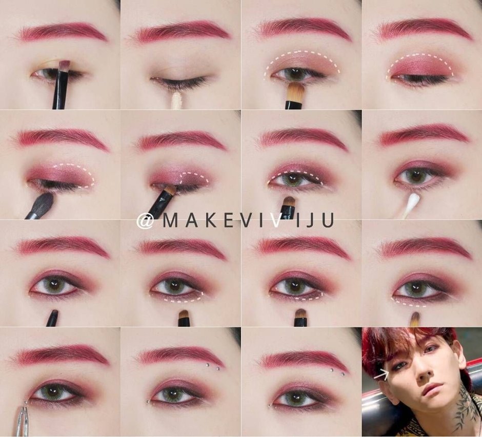 Корейский макияж глаз туториал