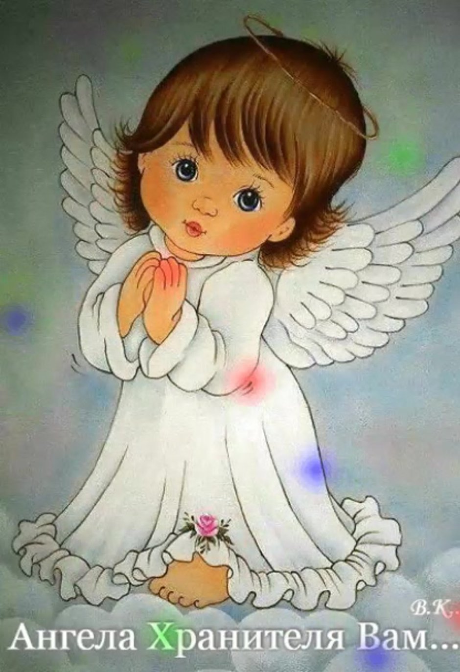 Ангелочек рисунок детский