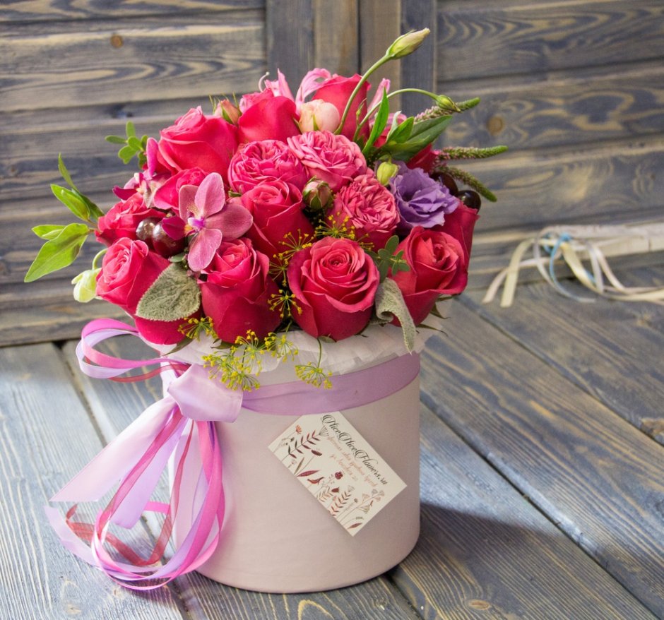 Стильный букет цветов на день рождения