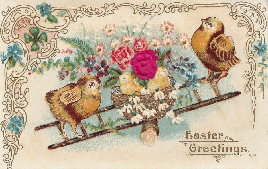 Пасхальная открытка 1920г