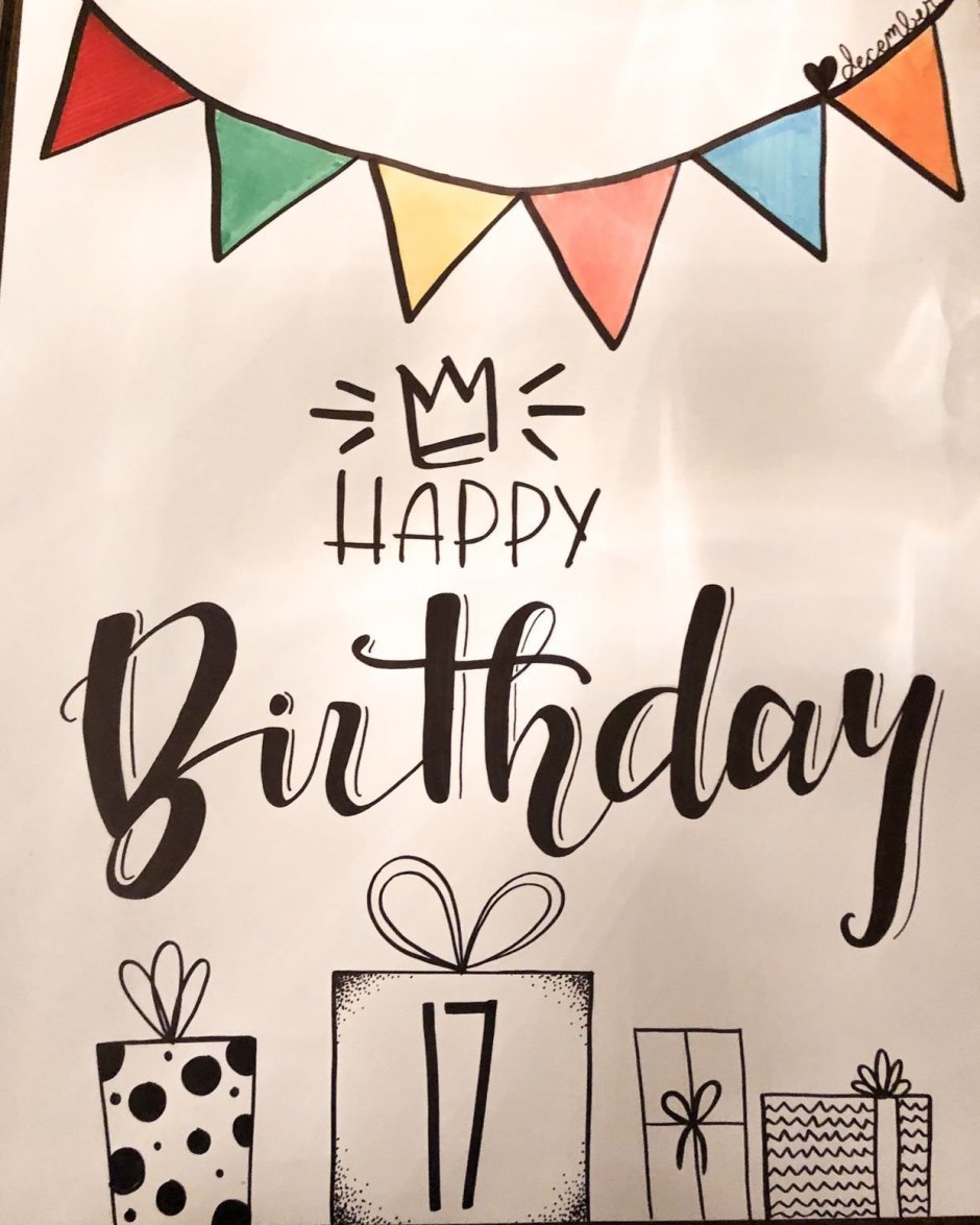 Постер с днем рождения