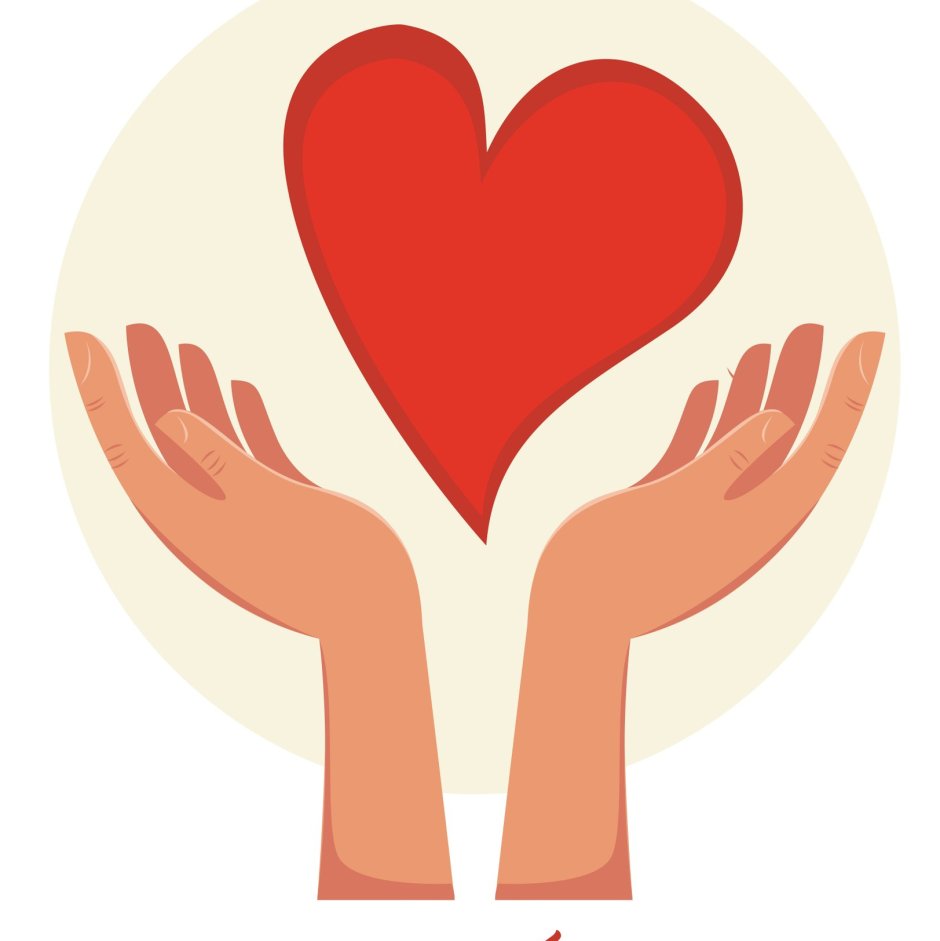 Эмблема добрые сердца для волонтёров