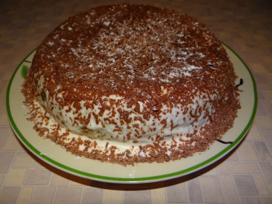 Торт Трухлявый пень с вареньем на кефире