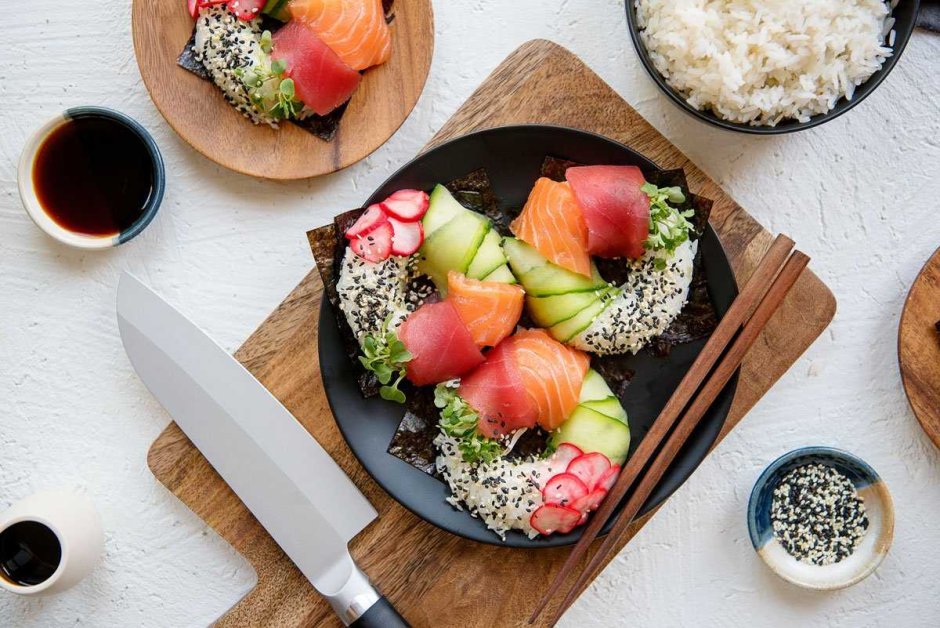 Блюдо суши для инстаграма