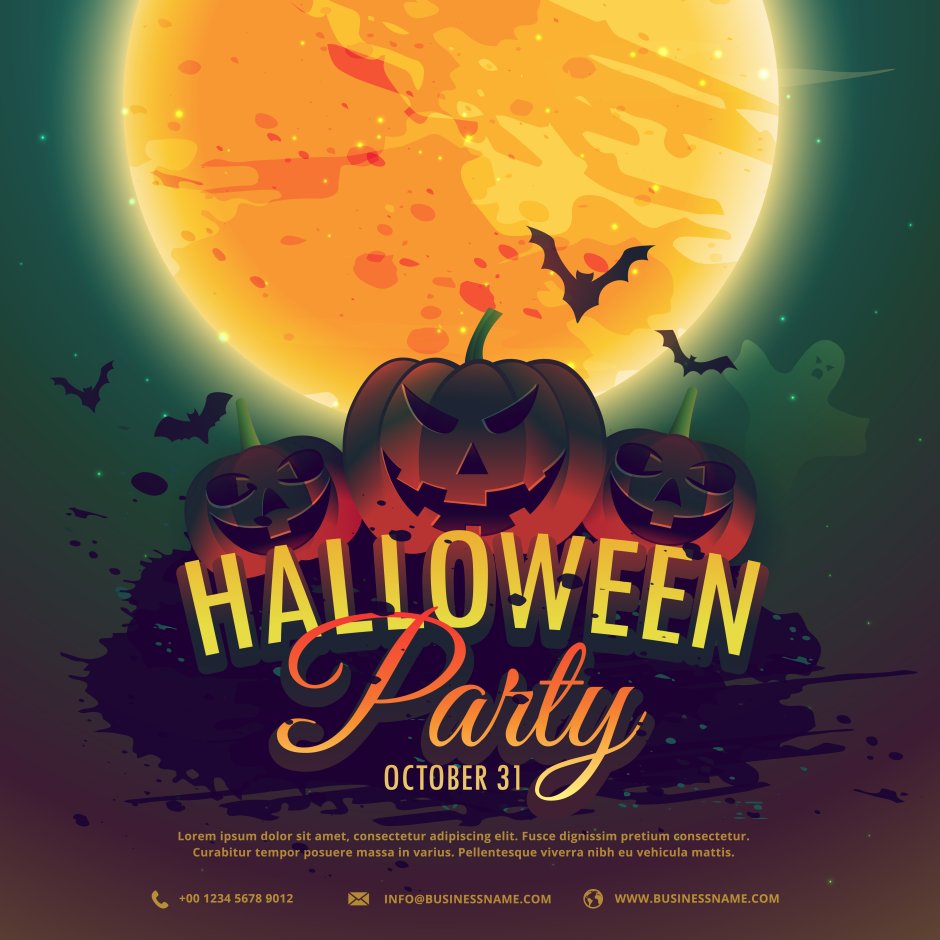 Halloween Party Invitation фон для Инста