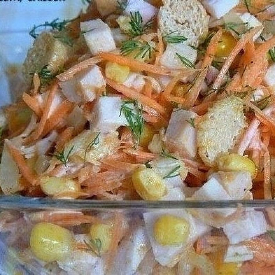 Салат Венеция с корейской морковью