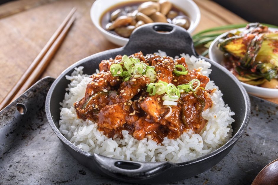 Корейская кухня блюда с рисом