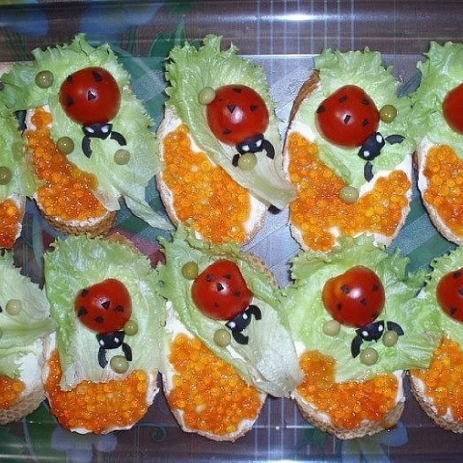 Детские бутерброды на праздничный стол