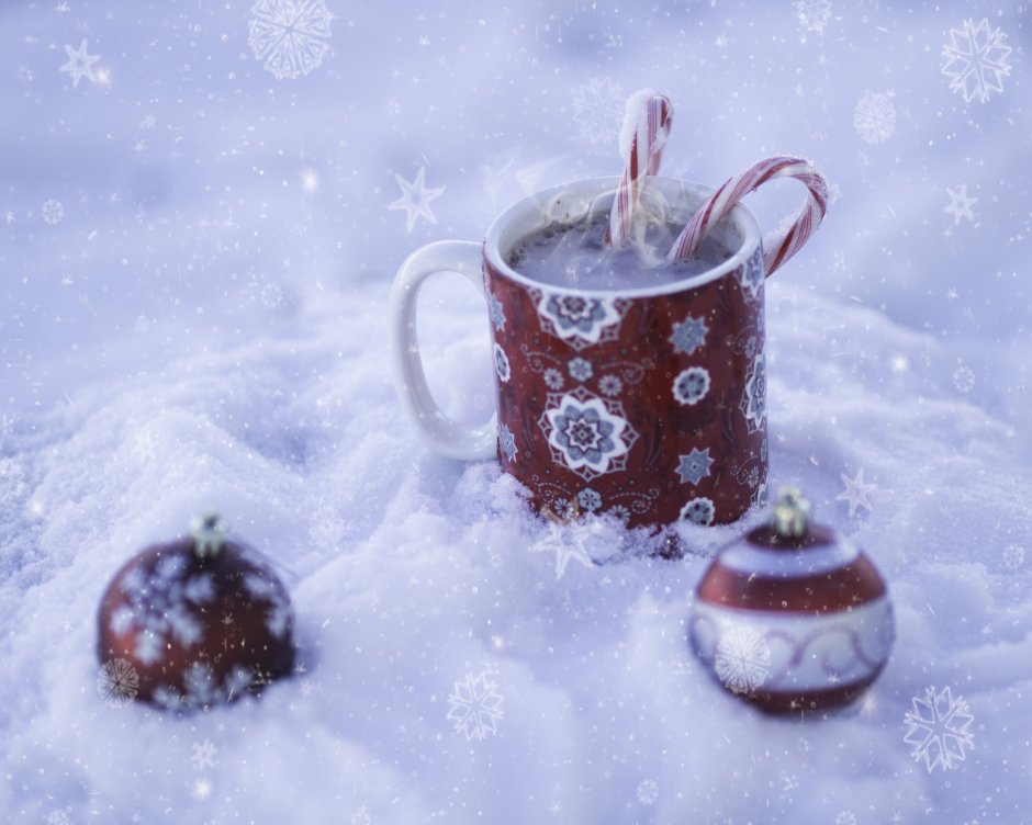 Картинки с добрым утром зимние со снегом красивые блестящие