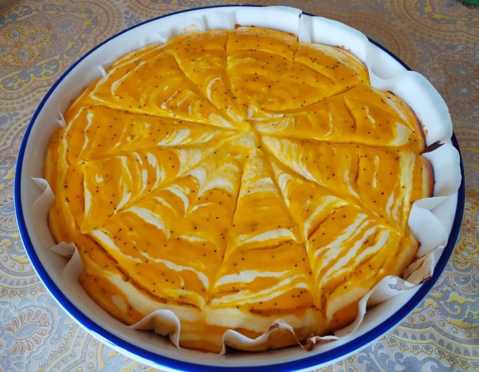 Творожно тыквенный пирог Зебра