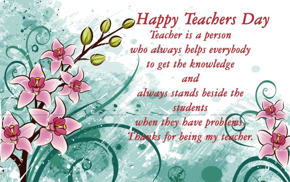 Открытка teacher's Day