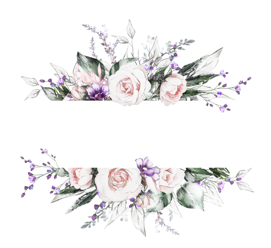 Акварельные цветы для пригласительных на свадьбу