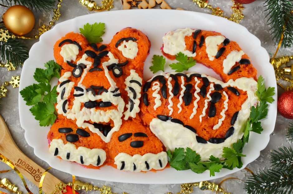 Новогодние салаты в год тигра