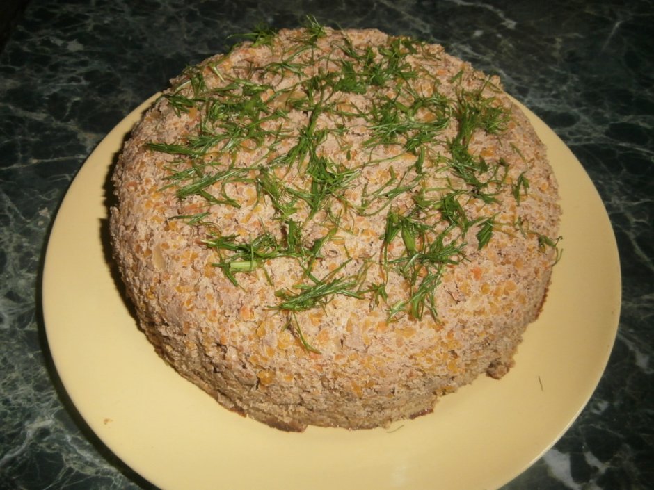 Печеночный пирог с рисом