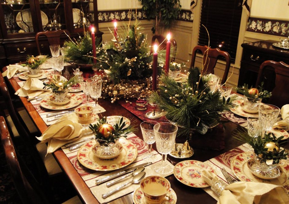 Праздничный стол на рождество христово