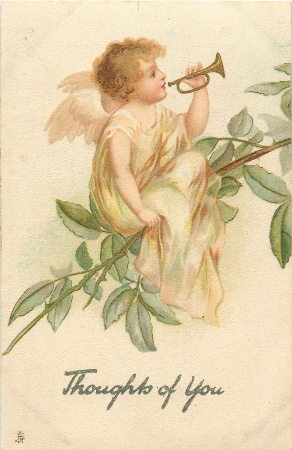 Винтажные открытки с ангелочками