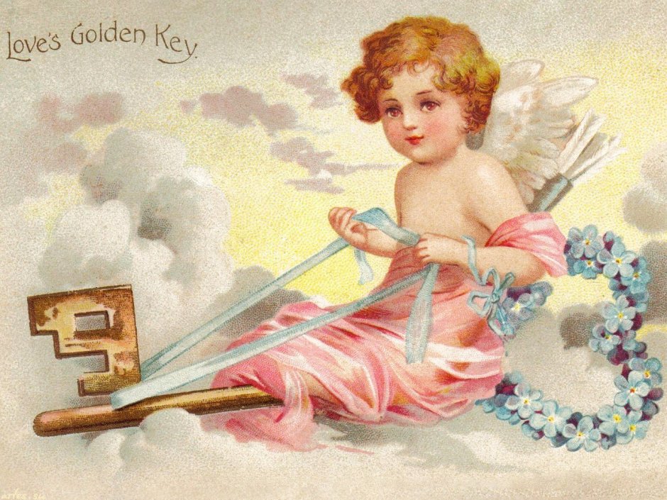 Старинные открытки с ангелочками