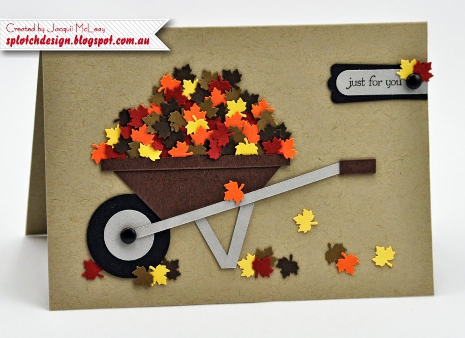 Осенняя поделка открытка
