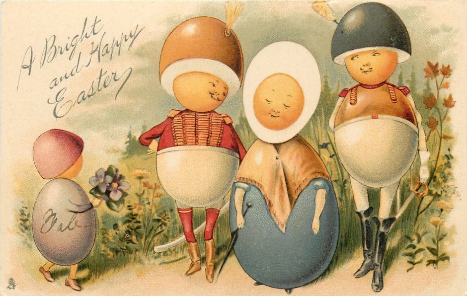Советские открытки яйца
