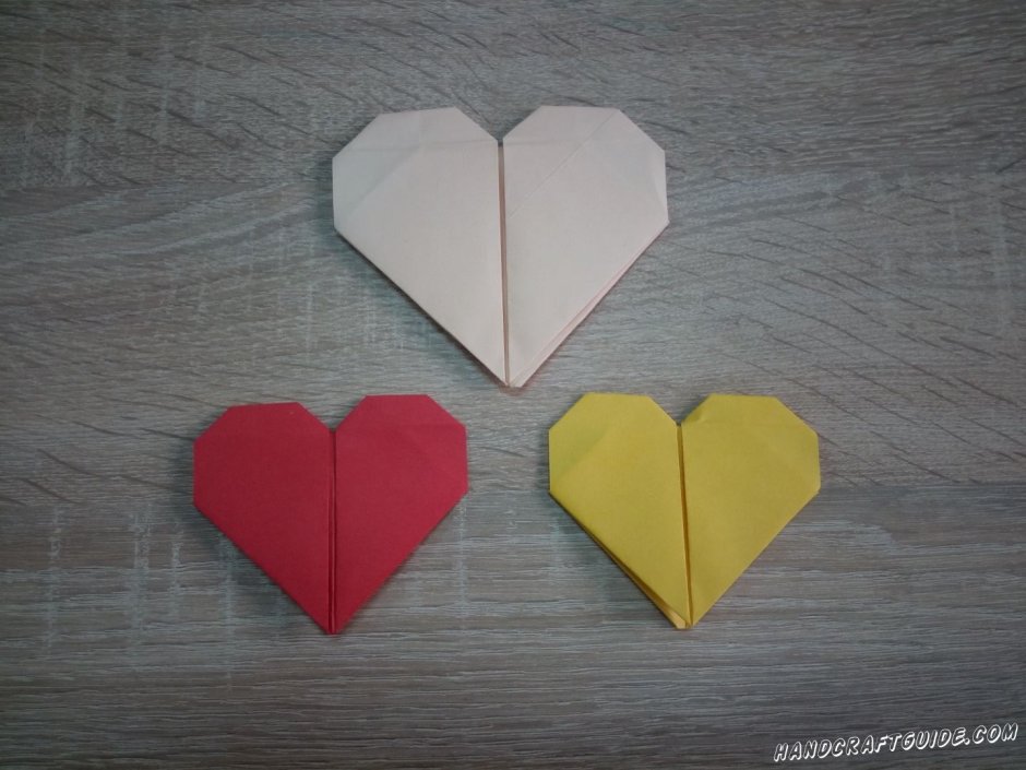 Прикольные сердечки из цветной бумаги