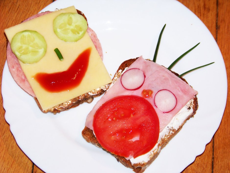 Веселые бутерброды для детей