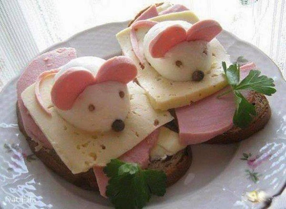 Красивые бутерброды с колбасой для детей