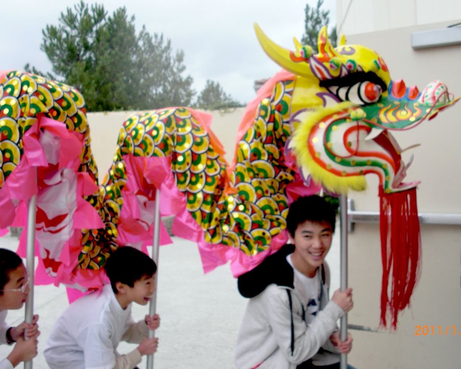 Костюм дракона на китайском фестивале