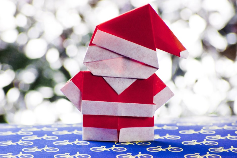 Голова Санта Клауса оригами