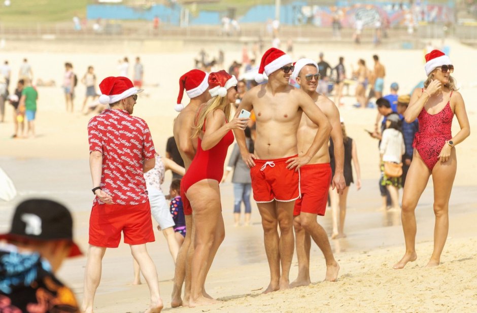 Австралийцы на пляже