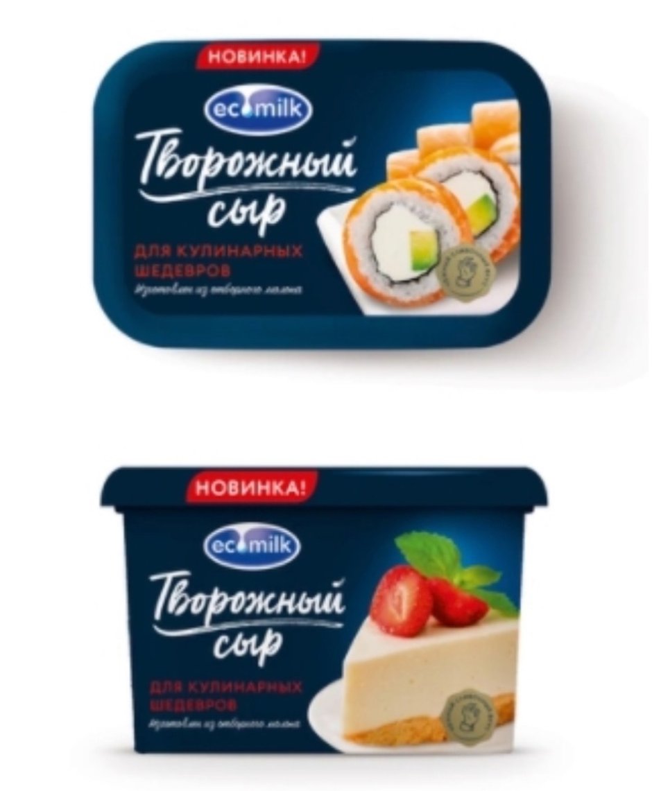 Сыр творожный "Экомилк" 60% 400 гр