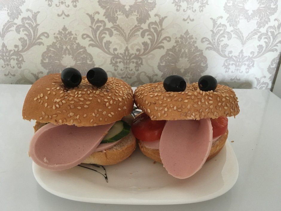 Фигурные бутерброды для детей