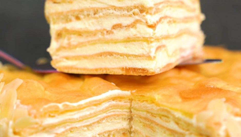 Торт Карпатка из заварного теста с заварным кремом