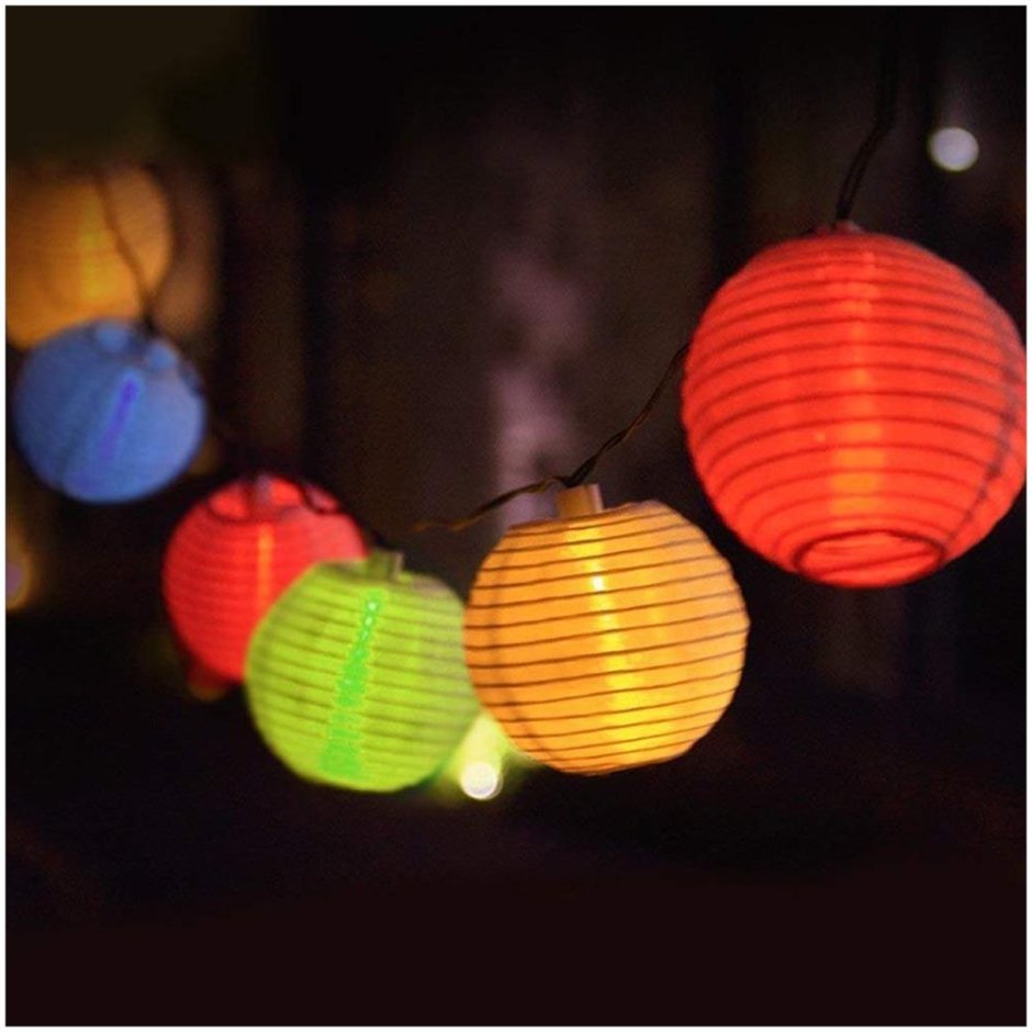 Гирлянда уличная китайские фонарики