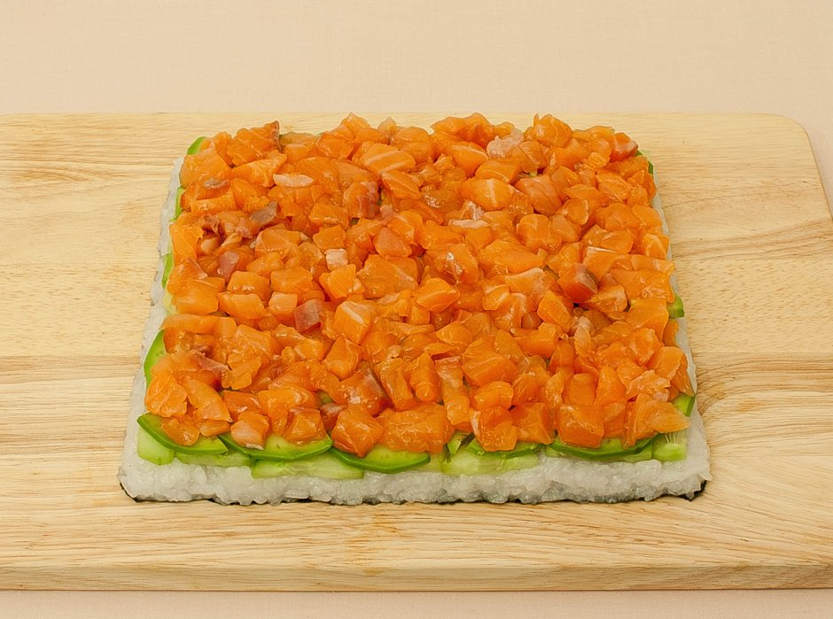 Слоеный суши торт